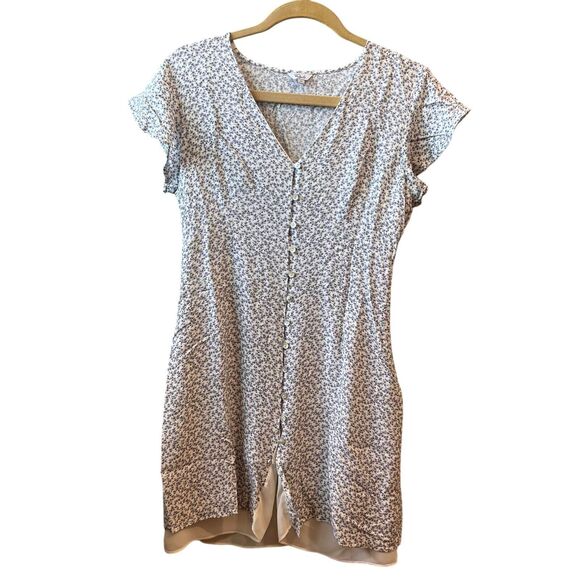 Rails Helena Blue Garden Floral Dress Women Sz. Medium Blue Cottagecore *FLAW - Picture 1 of 14